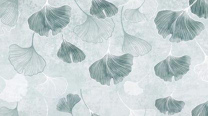 Papier peint feuille de ginkgo
