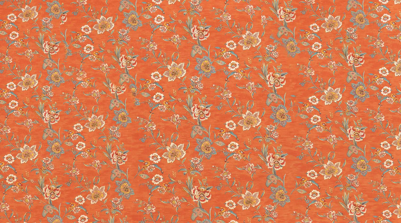 Papier peint fleur orange
