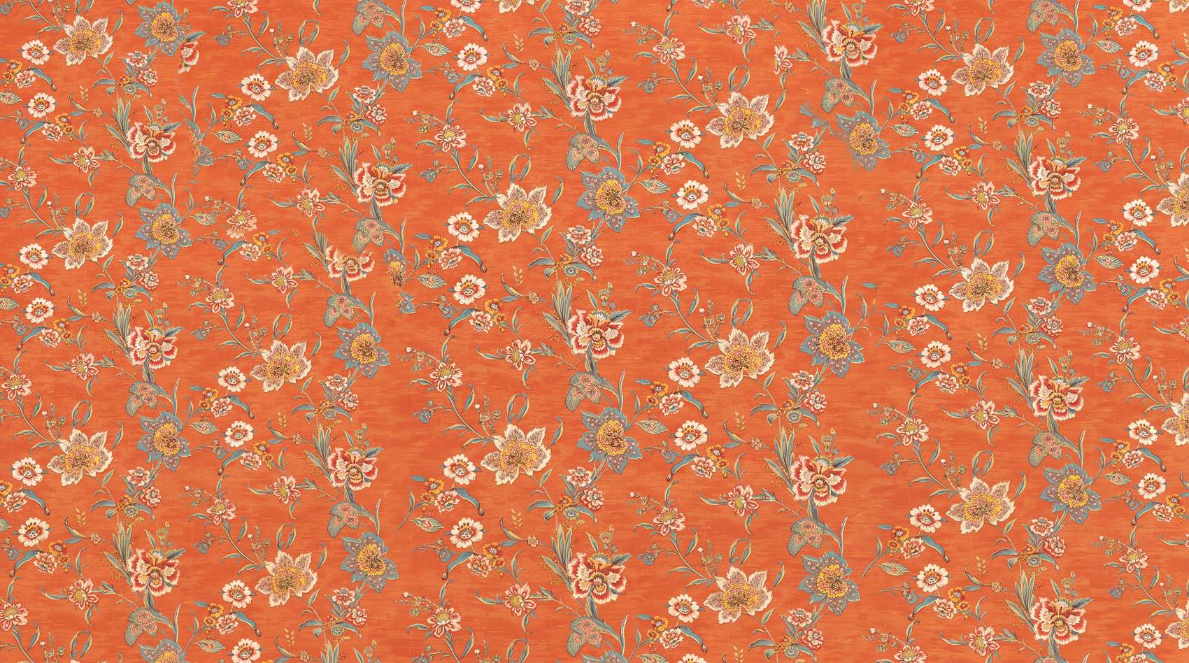 Papier peint fleur orange