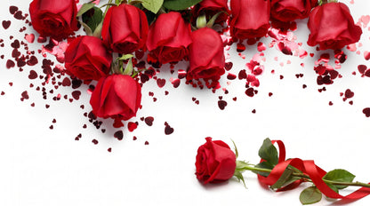 Papier peint fleur rouge