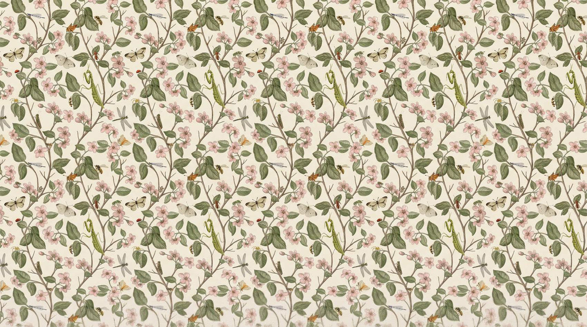 Papier peint fleur style vintage