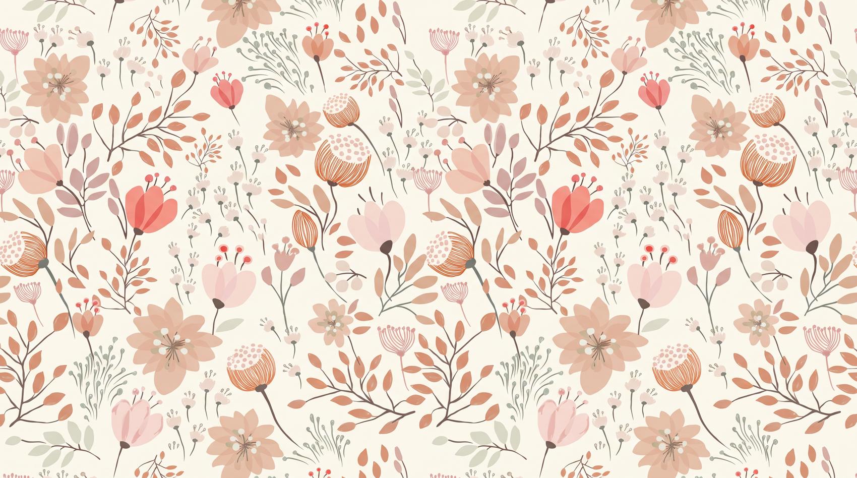 Papier peint fleuri enfant