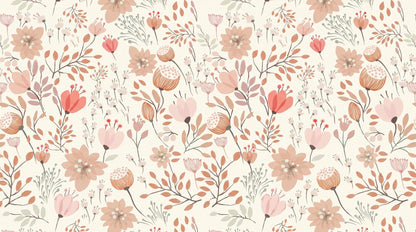 Papier peint fleuri enfant