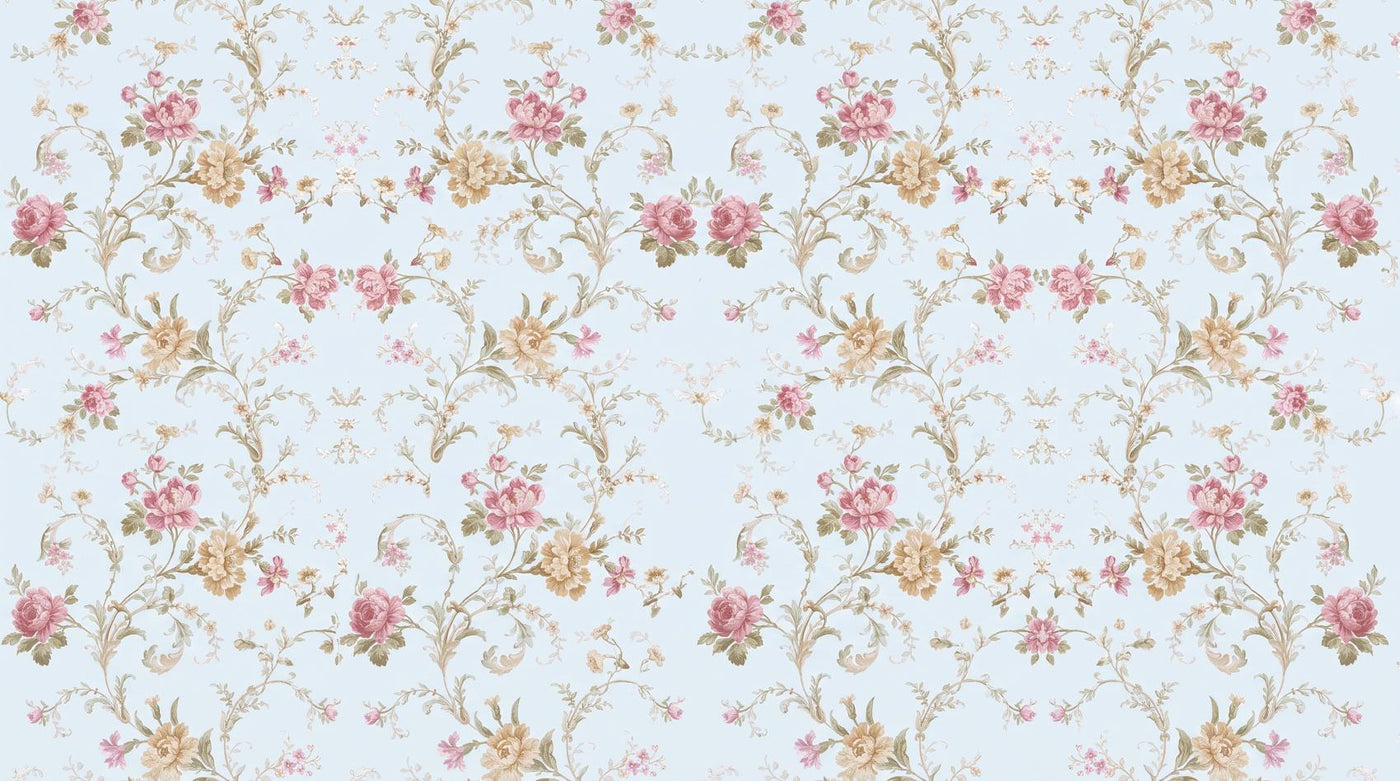 Papier peint fleuri moderne