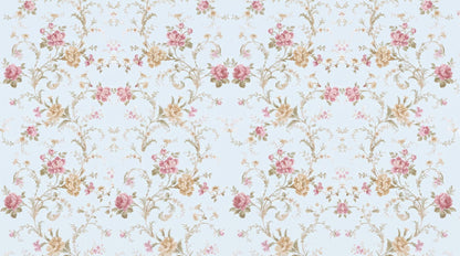 Papier peint fleuri moderne
