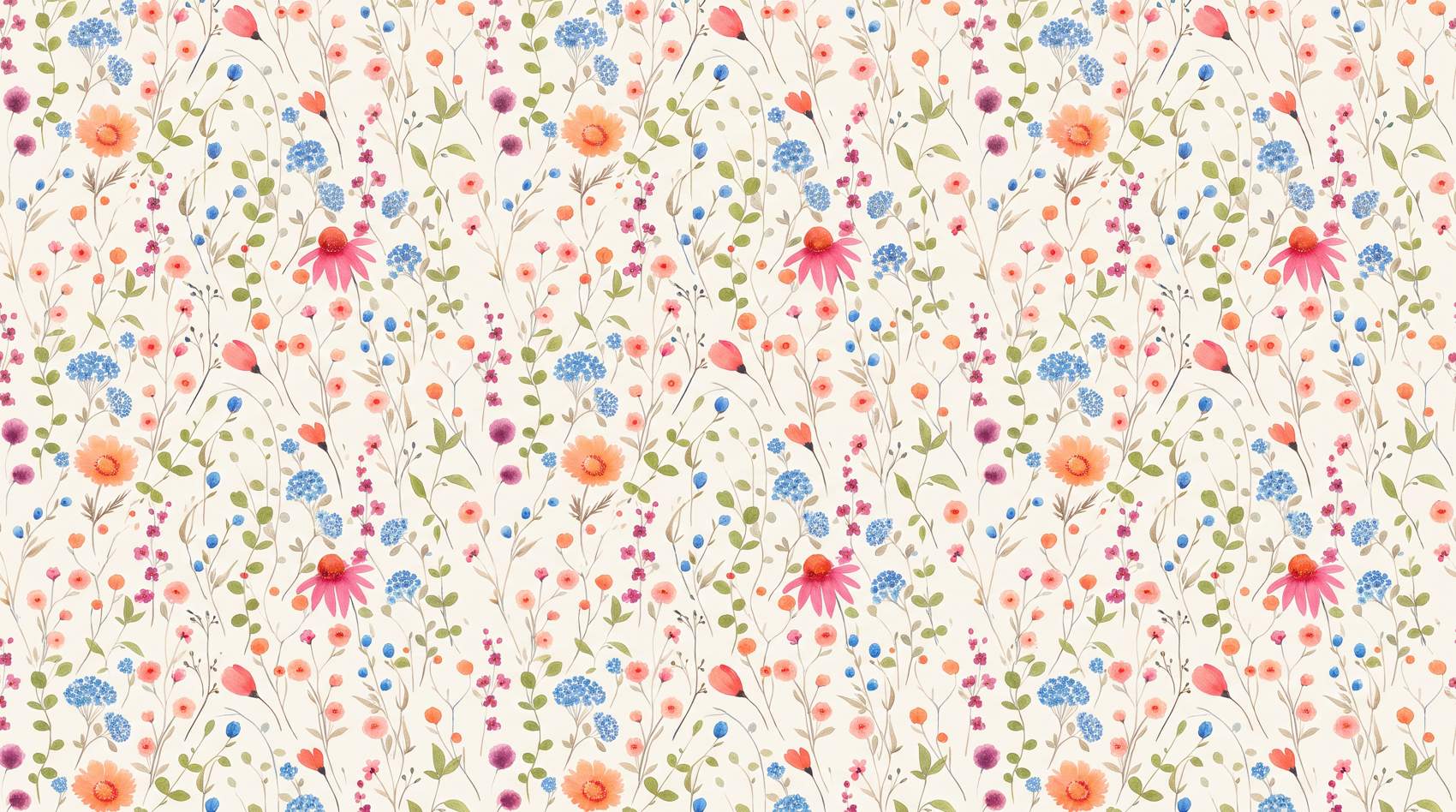 Papier peint fleuri pastel