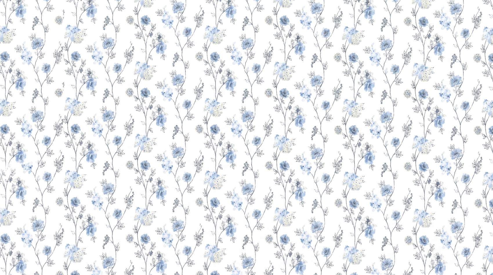Papier peint fleuri salon