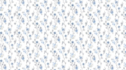 Papier peint fleuri salon