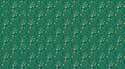 Papier peint fleuri vert