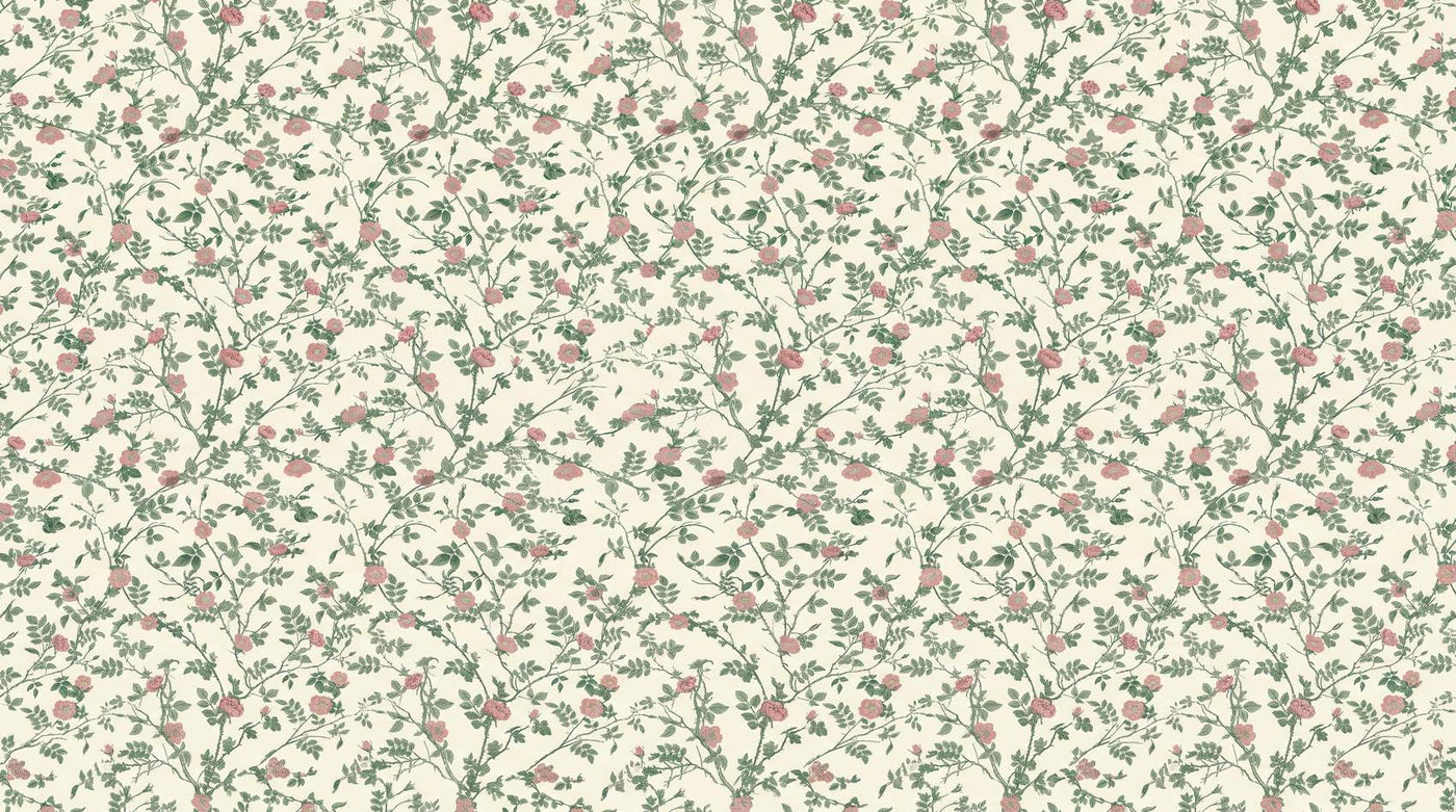 Papier peint fleuri vintage anglais