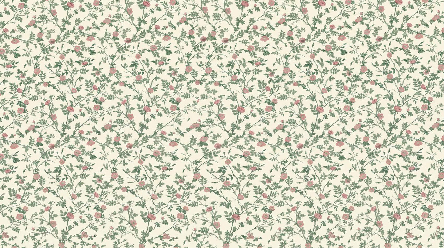 Papier peint fleuri vintage anglais