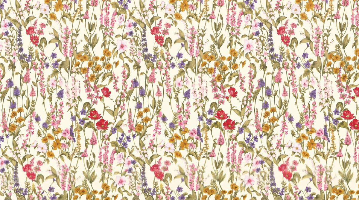 Papier peint fleuri vintage