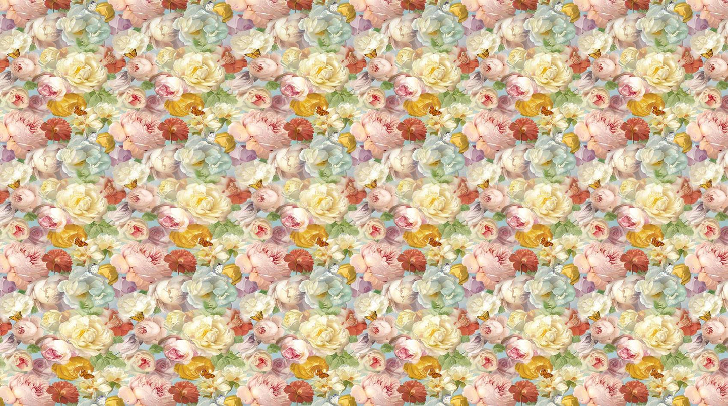 Papier peint fleurs anglaises