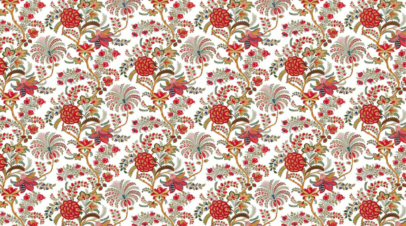 Papier peint fleurs indiennes