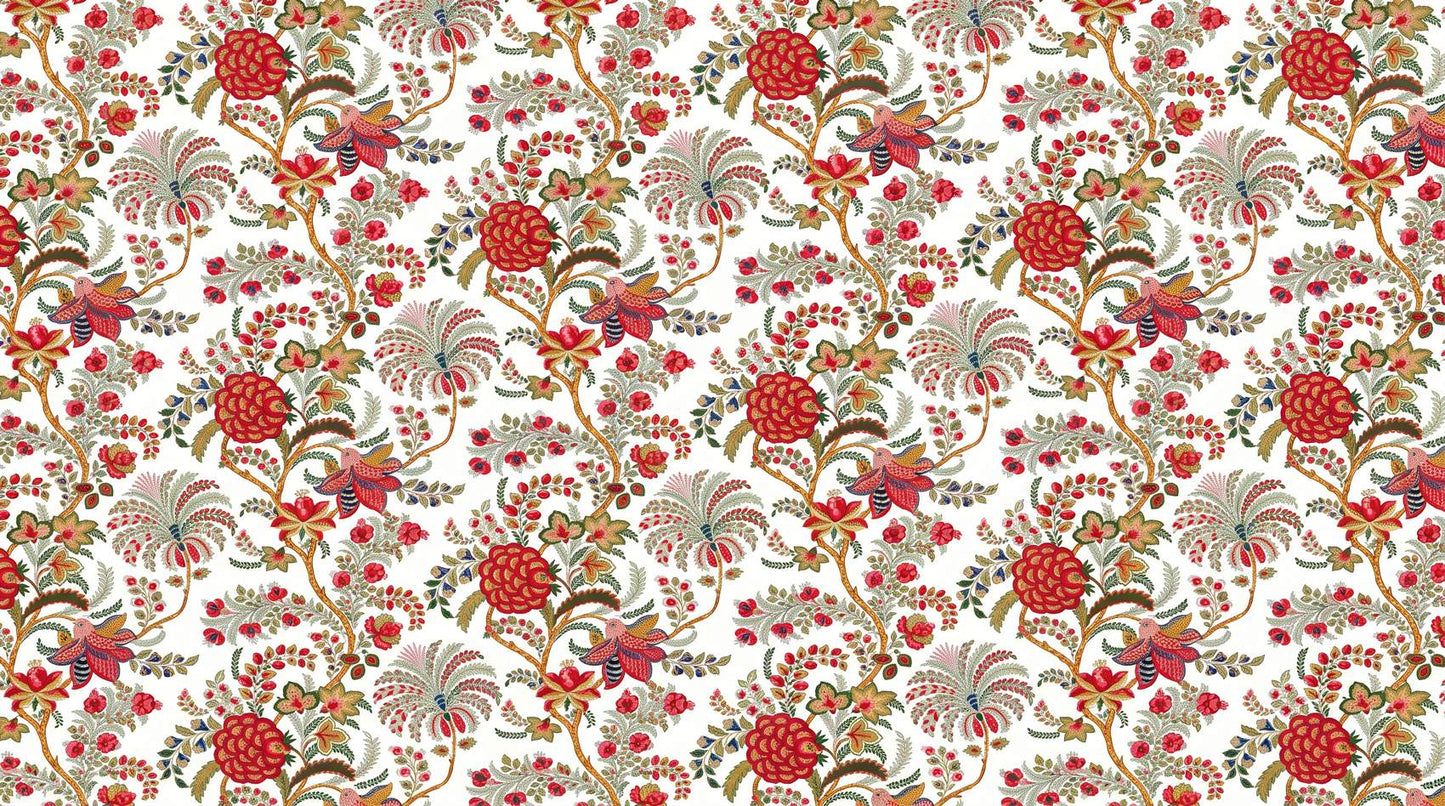 Papier peint fleurs indiennes