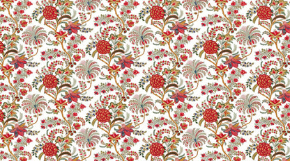 Papier peint fleurs indiennes