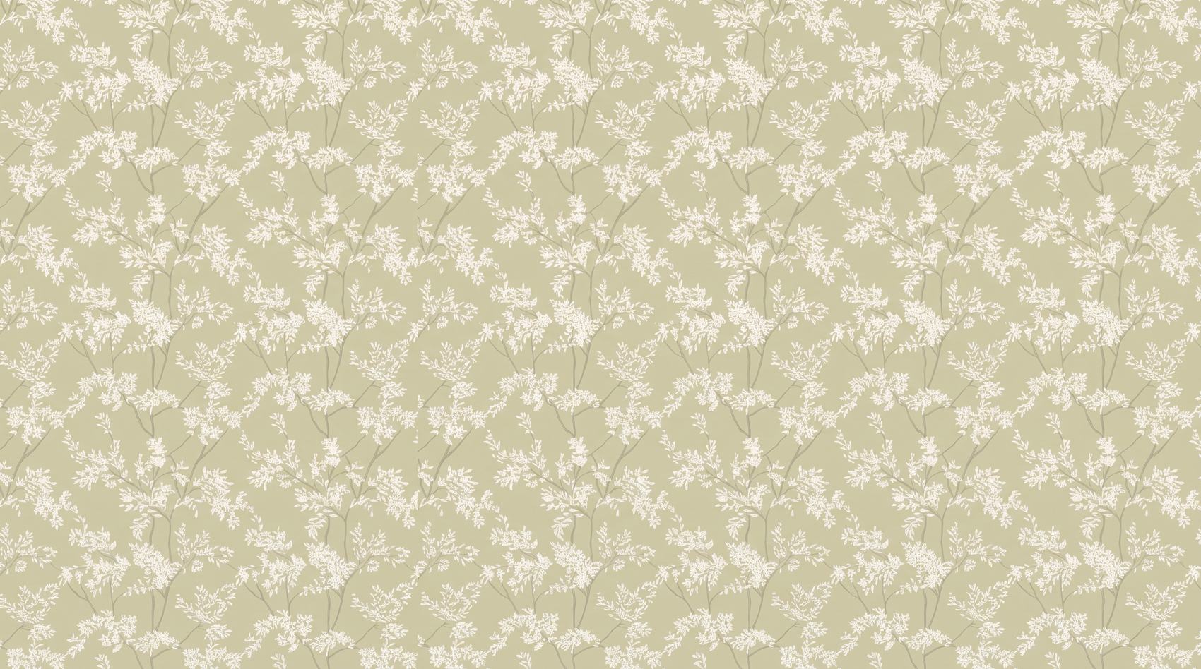 Papier peint fleurs vert sauge et blanc