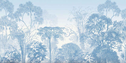 Papier Peint Foret Bleu