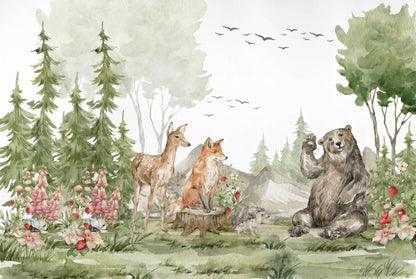 Papier Peint Forêt Chambre Bébé