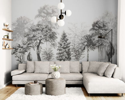 Papier Peint Foret Noir