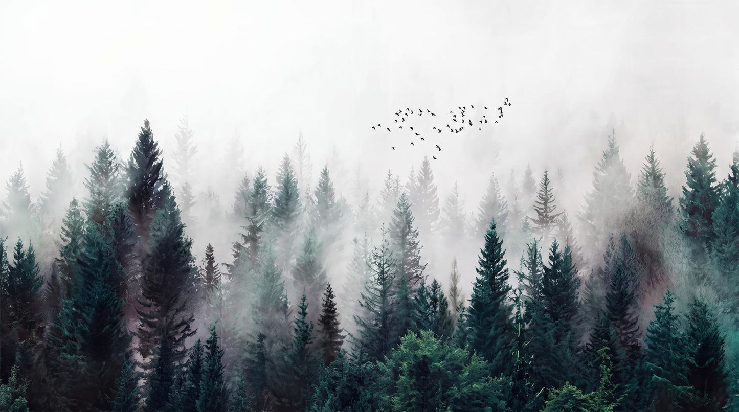 Papier Peint Foret Oiseaux