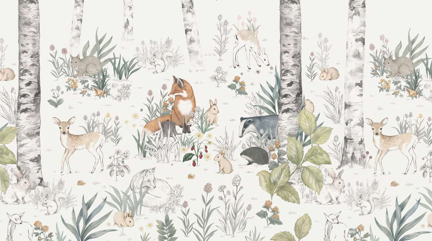 Papier Peint Foret Renard