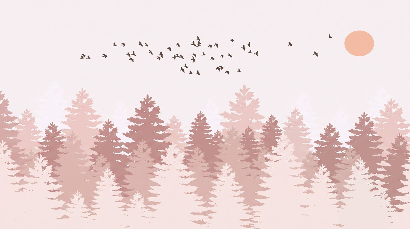 Papier Peint Foret Rose