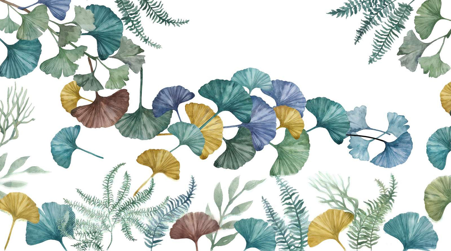 Papier peint ginkgo intissé