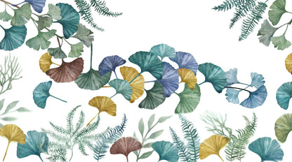 Papier peint ginkgo intissé