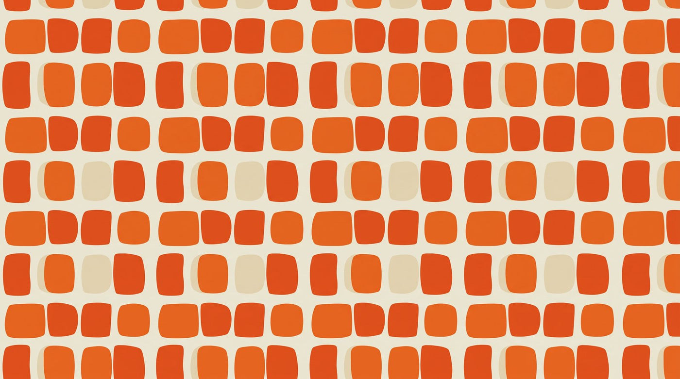 Papier peint graphique terracotta