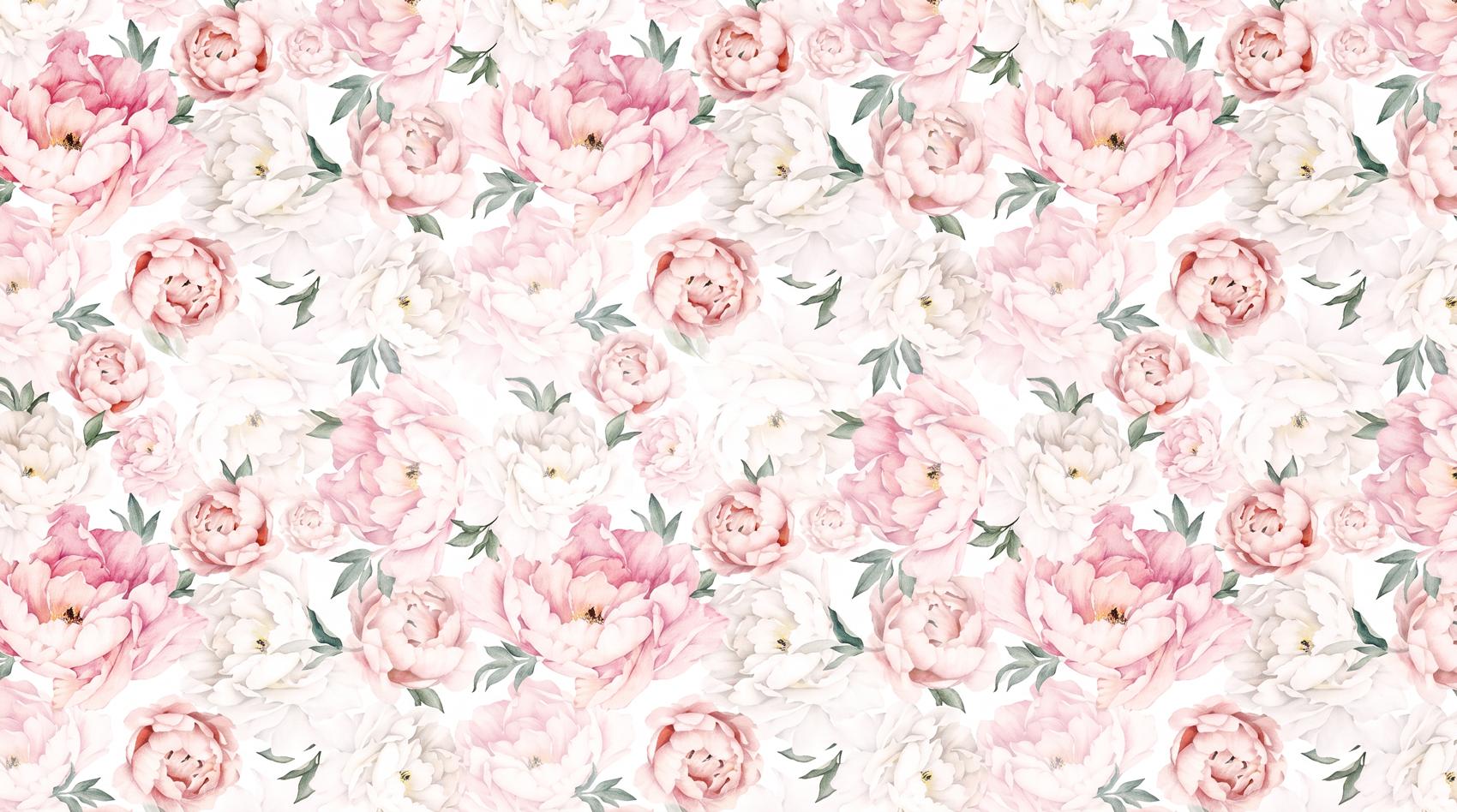 Papier peint grosses fleurs pour enfant
