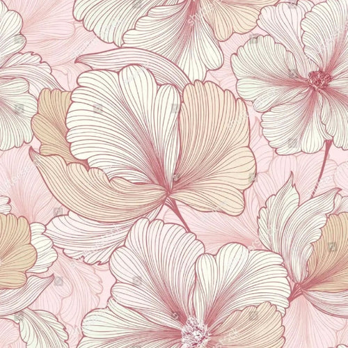 Papier peint grosses fleurs