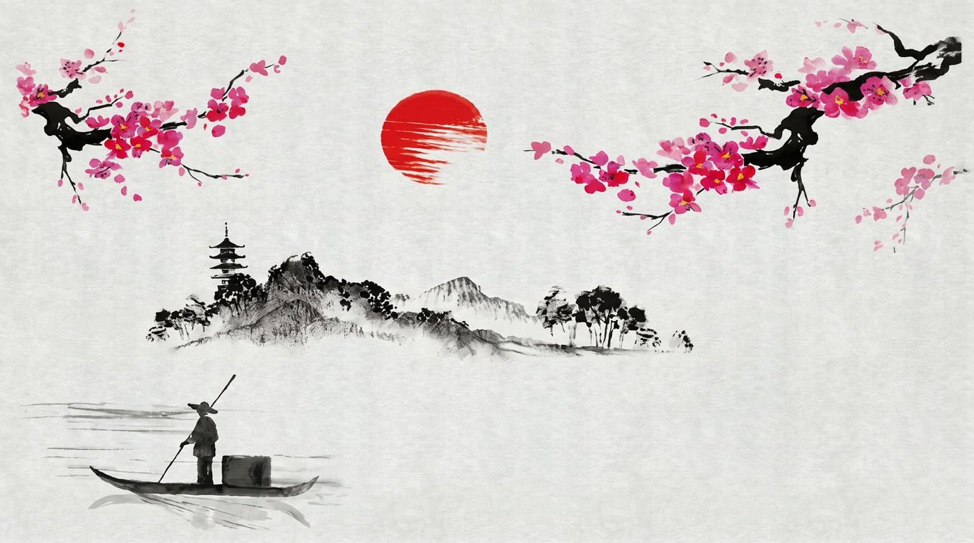 Papier Peint Japonais Fleurs
