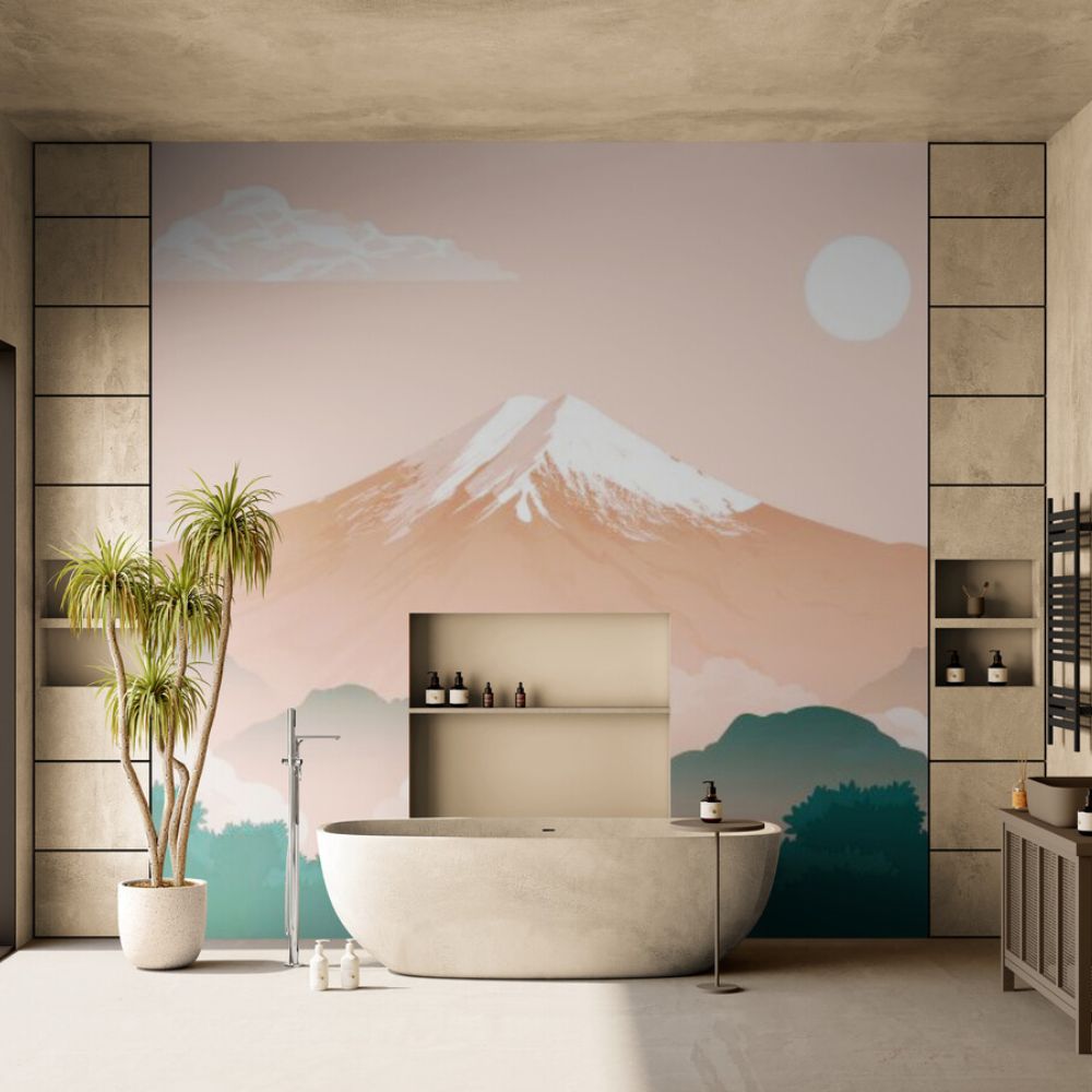 Papier Peint Japonais Rose