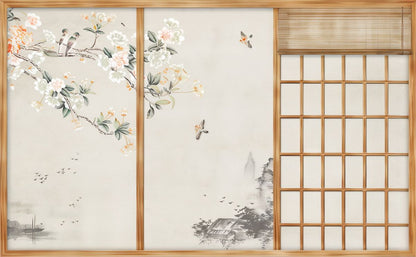 Papier Peint Japonais Zen panoramique decoration murale