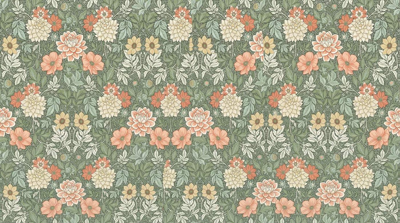 Papier peint jardin fleuri