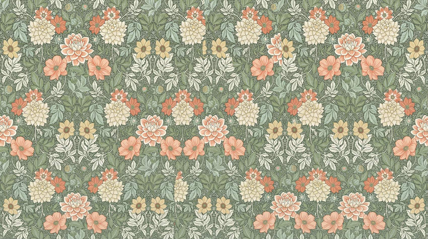 Papier peint jardin fleuri