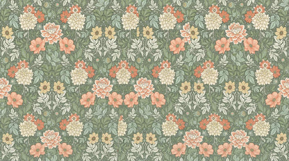 Papier peint jardin fleuri