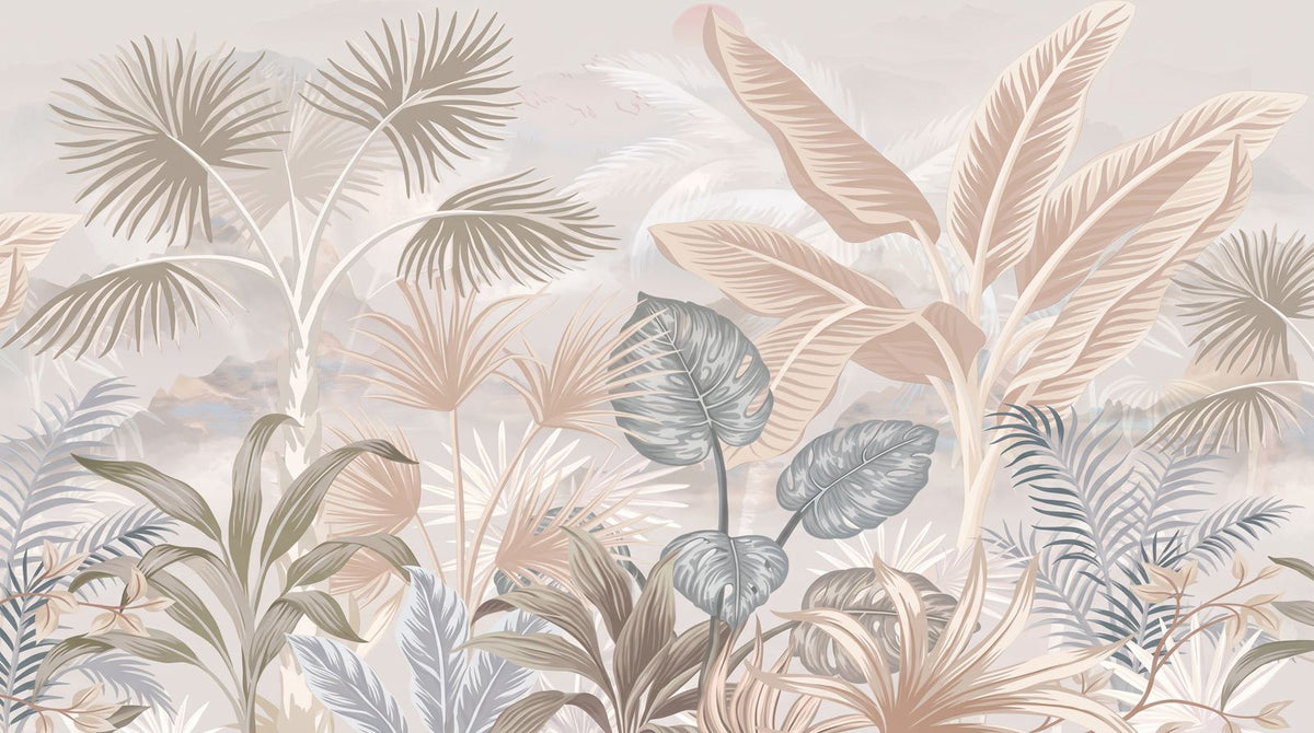 Papier Peint Jungle Beige