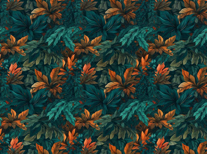 Papier Peint Jungle Bleu Canard