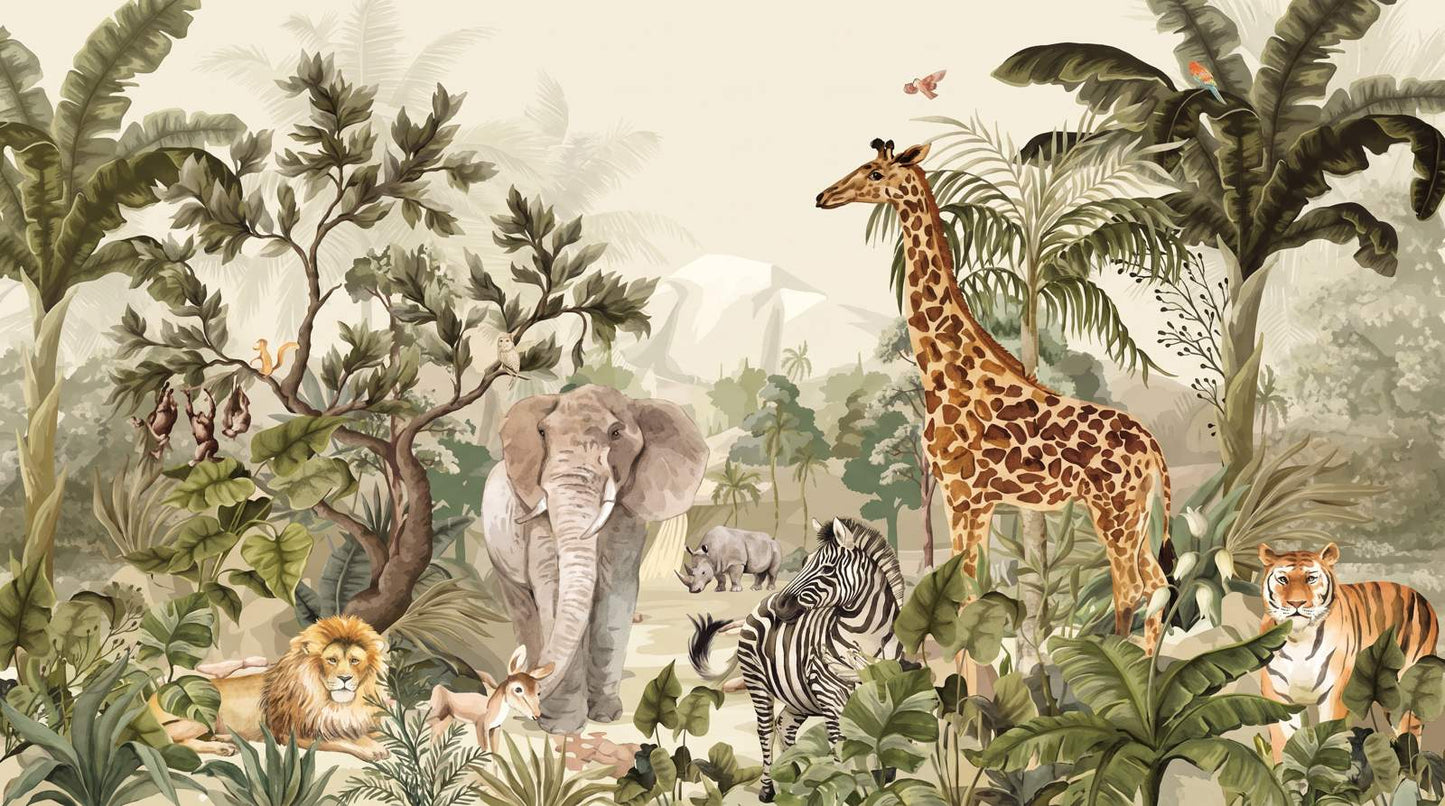 Papier Peint Jungle Chambre Bébé