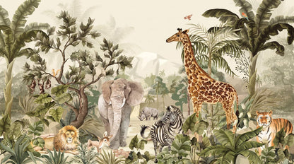 Papier Peint Jungle Chambre Bébé