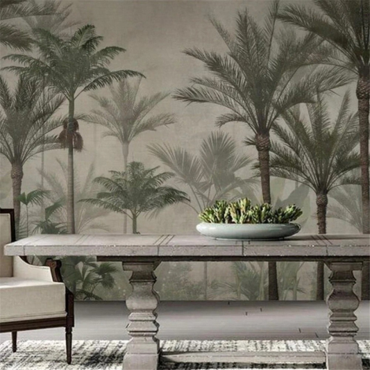 papier peint jungle couloir