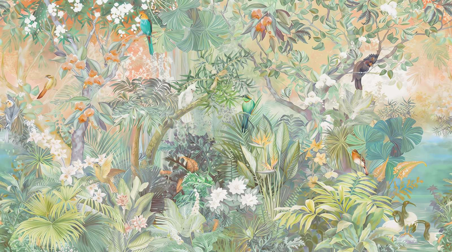 Papier Peint Jungle Perroquet