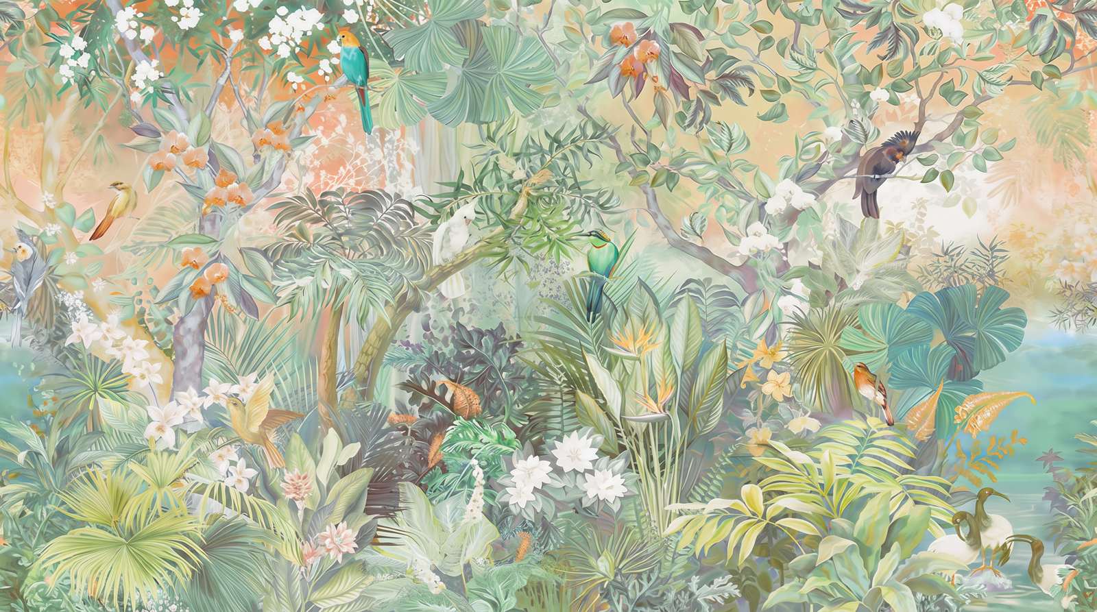 Papier Peint Jungle Perroquet
