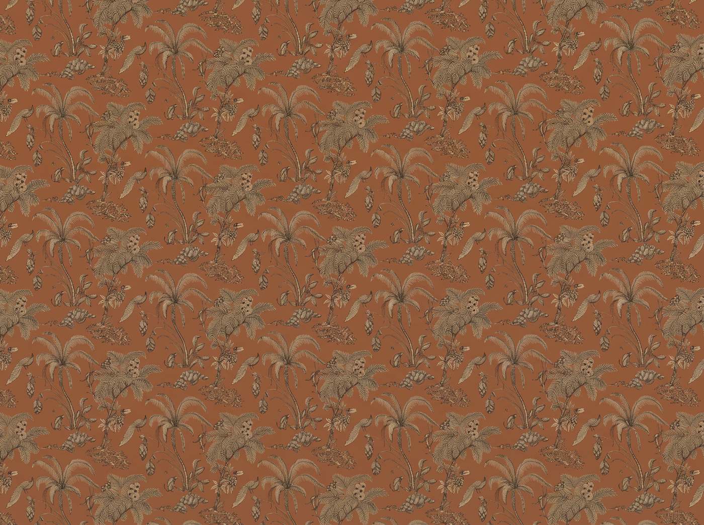 Papier Peint Jungle Terracotta