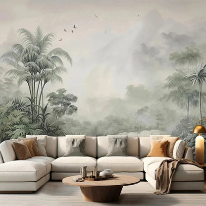 Papier Peint Jungle Vert