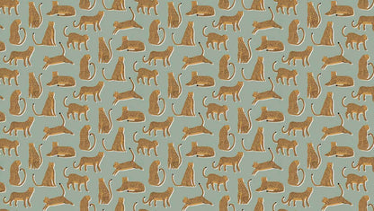 papier-peint-leopard-fond-vert-sauge-motif