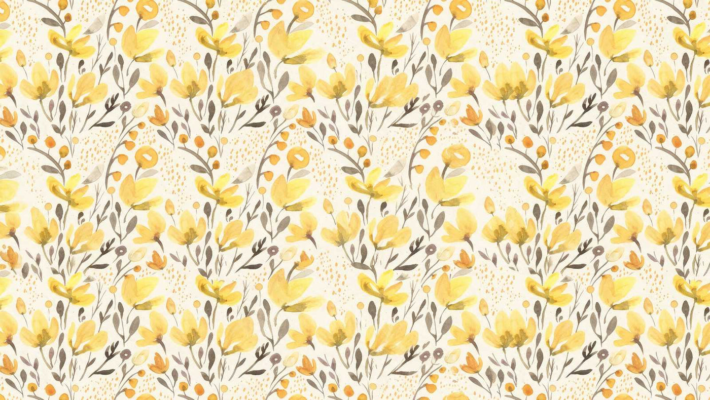 Papier peint liberty jaune
