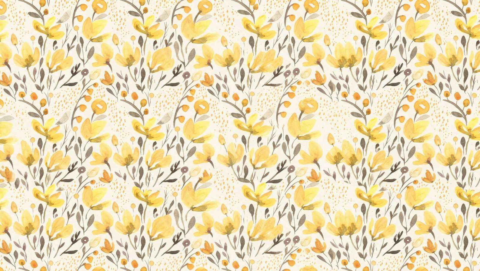 papier-peint-liberty-jaune-motif
